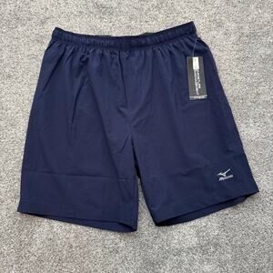 Mizuno Shorts Mens XL Navy Blue Moisture Management DryLite Volleyball Athletic